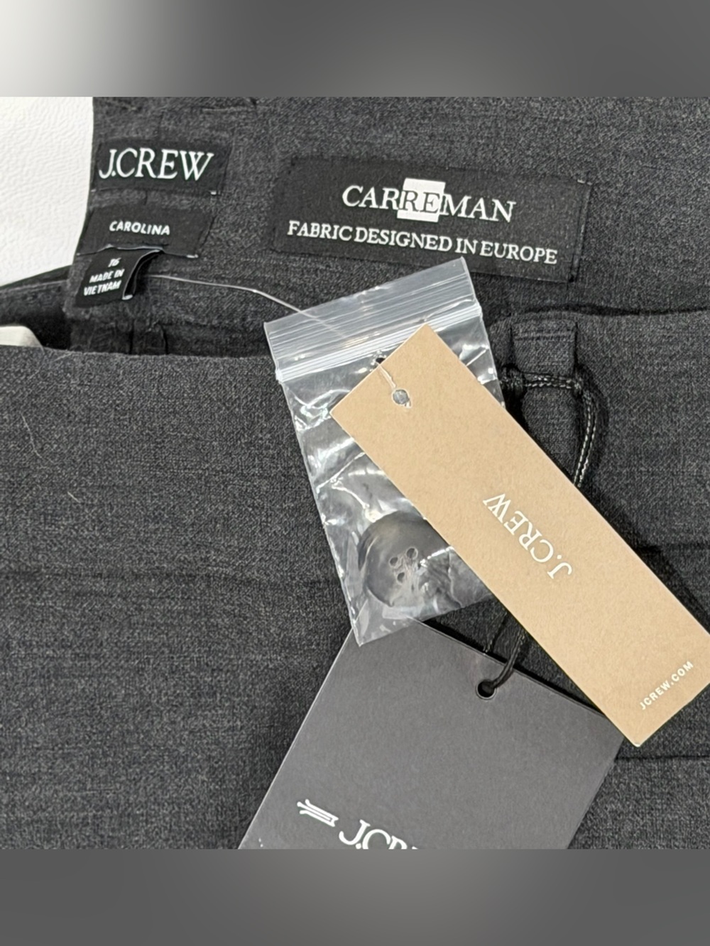 NWT J. CREW Carolina Pant Women’s Size 16 Heathered Charcoal Black Grey Wide Leg - Picture 2 of 10
